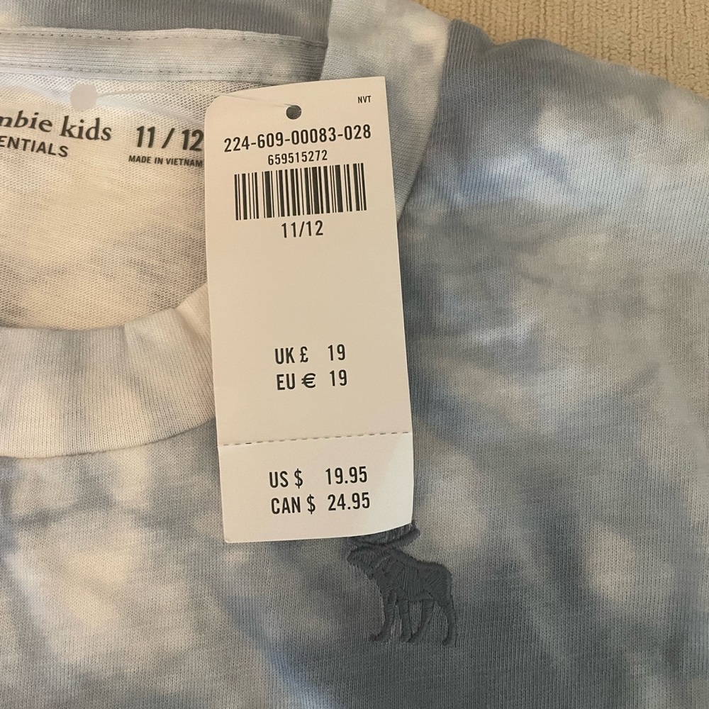 Abercrombie Kids Blue Tie-Dye T-Shirt